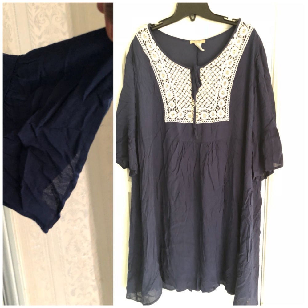 Fresh Lavish Boho Blouse In Fabulous Navy